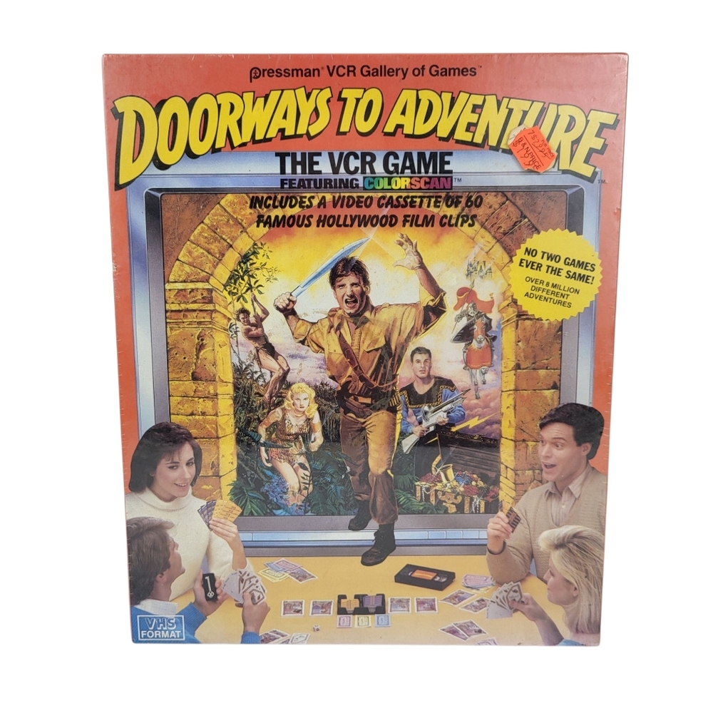 Pressman Doorways To Adventure VCR Game Sealed 1986 Family Game Night